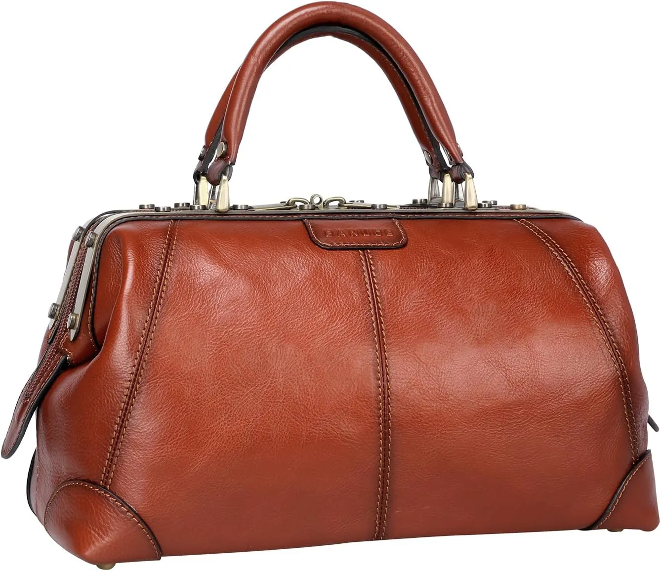 Banuce VIntage Full Grain Italian Leather Handbags for Women Doctor Bag Purse Ladies Satchel