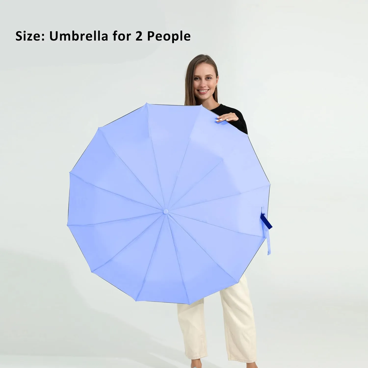 BAODINI Windproof Compact Rain Umbrella for Travel 42/46 Inch Premium Fabric Auto Open Perfect for Purse and Backpack Portable Umbrella for Women and Men