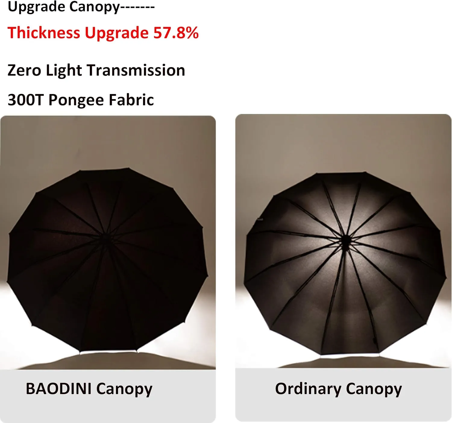 BAODINI Windproof Compact Rain Umbrella for Travel 42/46 Inch Premium Fabric Auto Open Perfect for Purse and Backpack Portable Umbrella for Women and Men