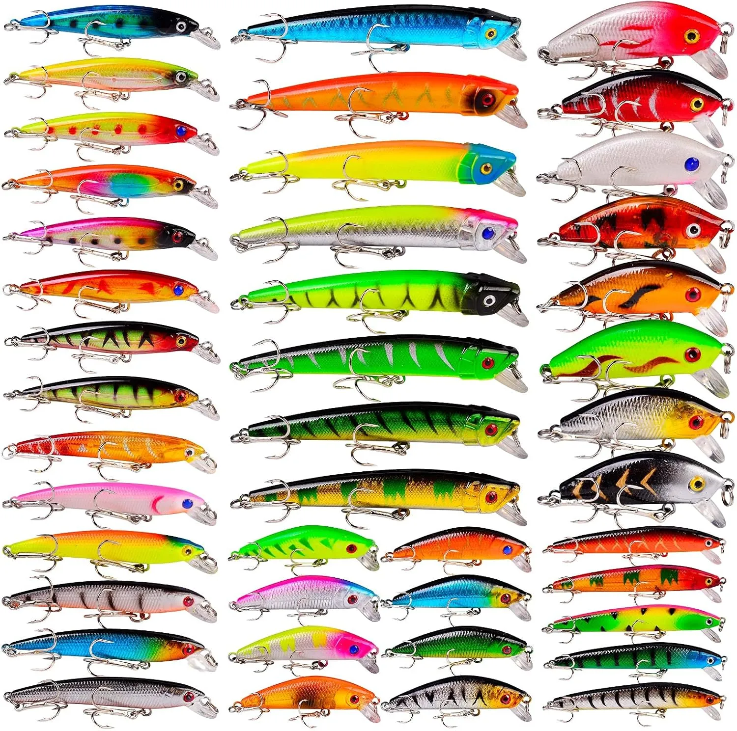 Bass Fishing Lures Kit Set Topwater Hard Baits Minnow Crankbait Pencil VIB Swimbait for Bass Pike Fit Saltwater and Freshwater