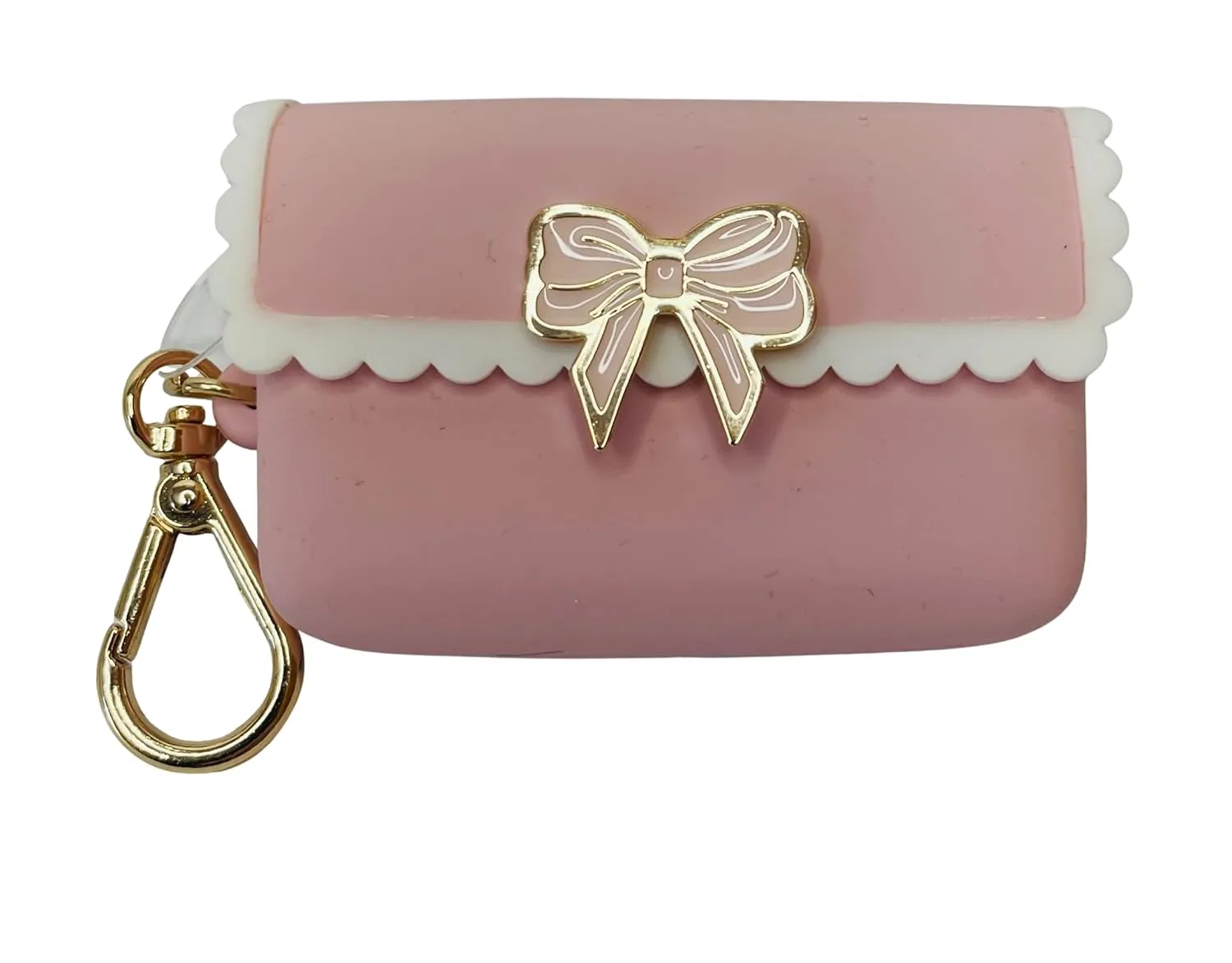 Bath and Body Works Sweetheart Song Pink Bow With Gold Pocketbac Hand Sanitzer Holder