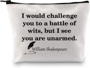 BDPWSS English Literature Teacher Gift I Would Challenge You To a Battle Of Wits Funny Literary Quote Gift For Writer (Challenge battle bag)