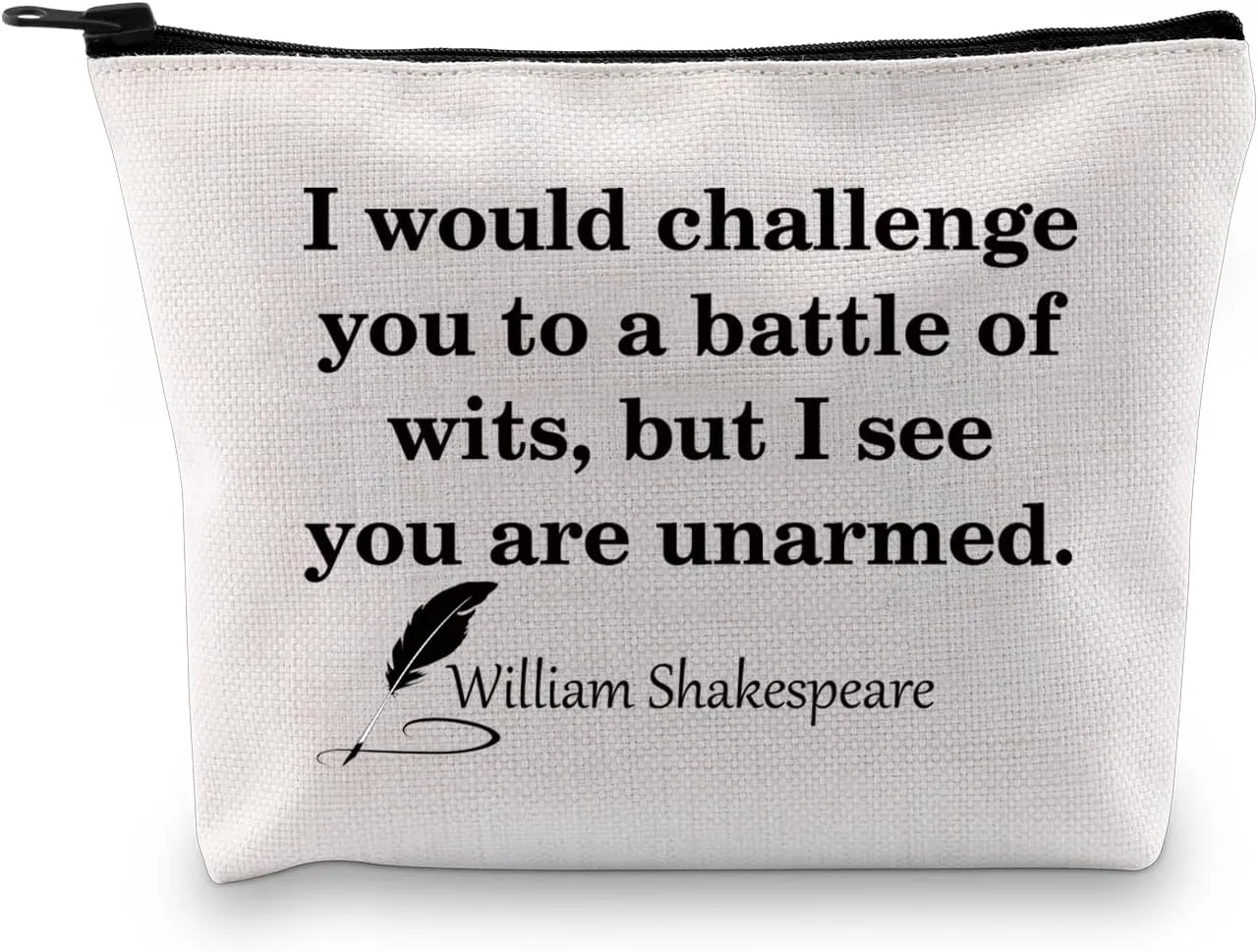 BDPWSS English Literature Teacher Gift I Would Challenge You To a Battle Of Wits Funny Literary Quote Gift For Writer (Challenge battle bag)