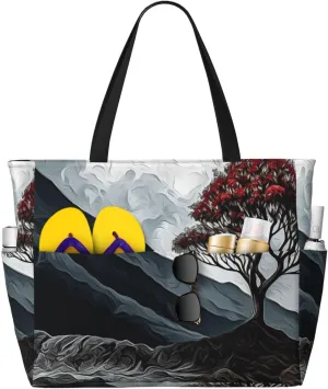 Beach Tote Bag for Women Oversized Travel Weekender Bags New York Manhattan Waterproof Pool Bag Beach Accessories
