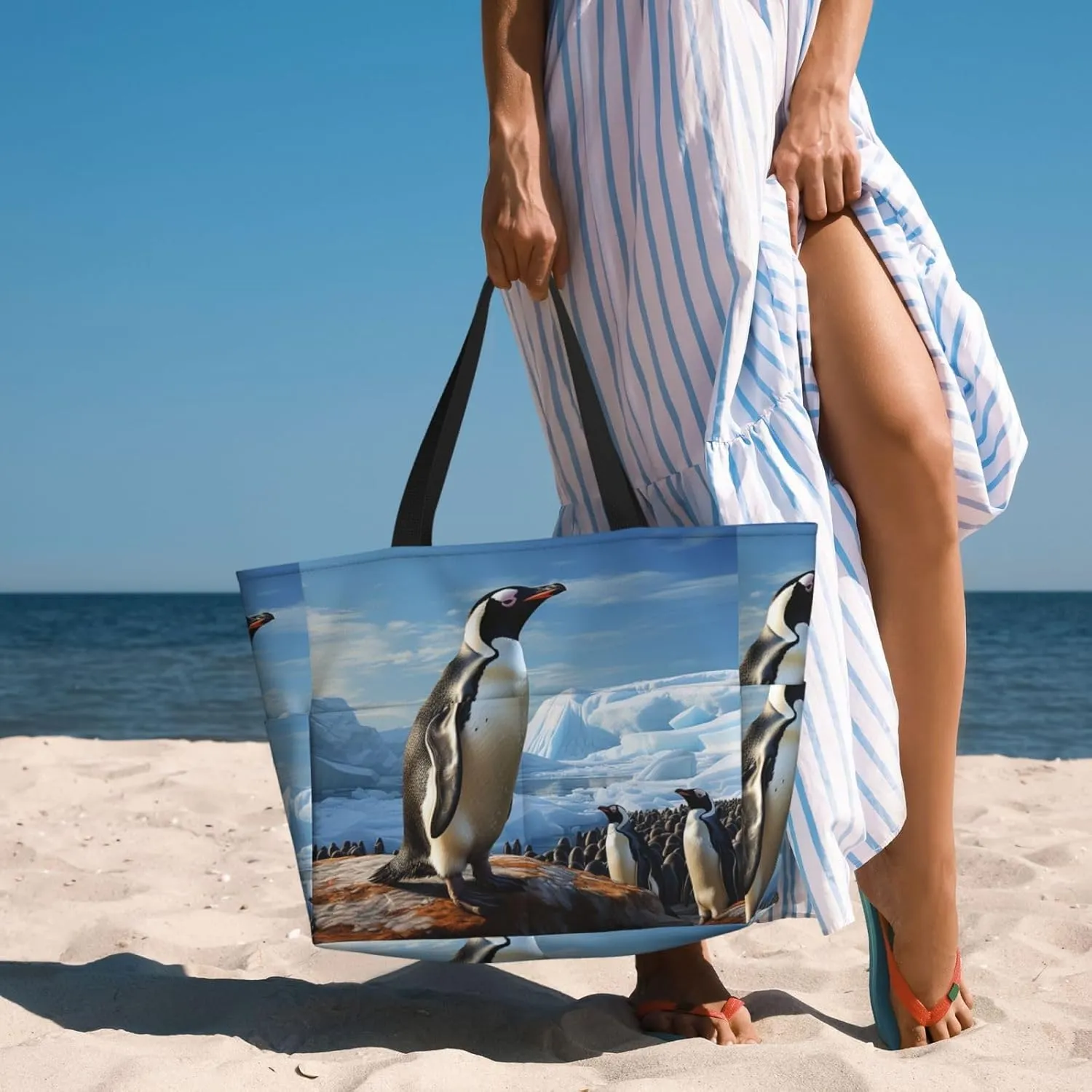 Beach Tote Bag for Women Oversized Travel Weekender Bags New York Manhattan Waterproof Pool Bag Beach Accessories