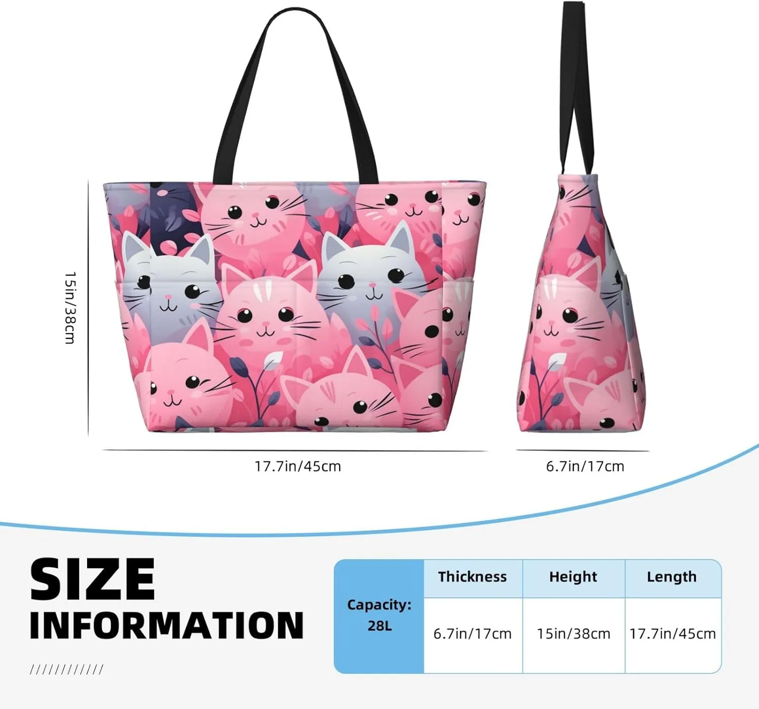Beach Tote Bag for Women Oversized Travel Weekender Bags Vinyl Records Waterproof Pool Bag Beach Accessories