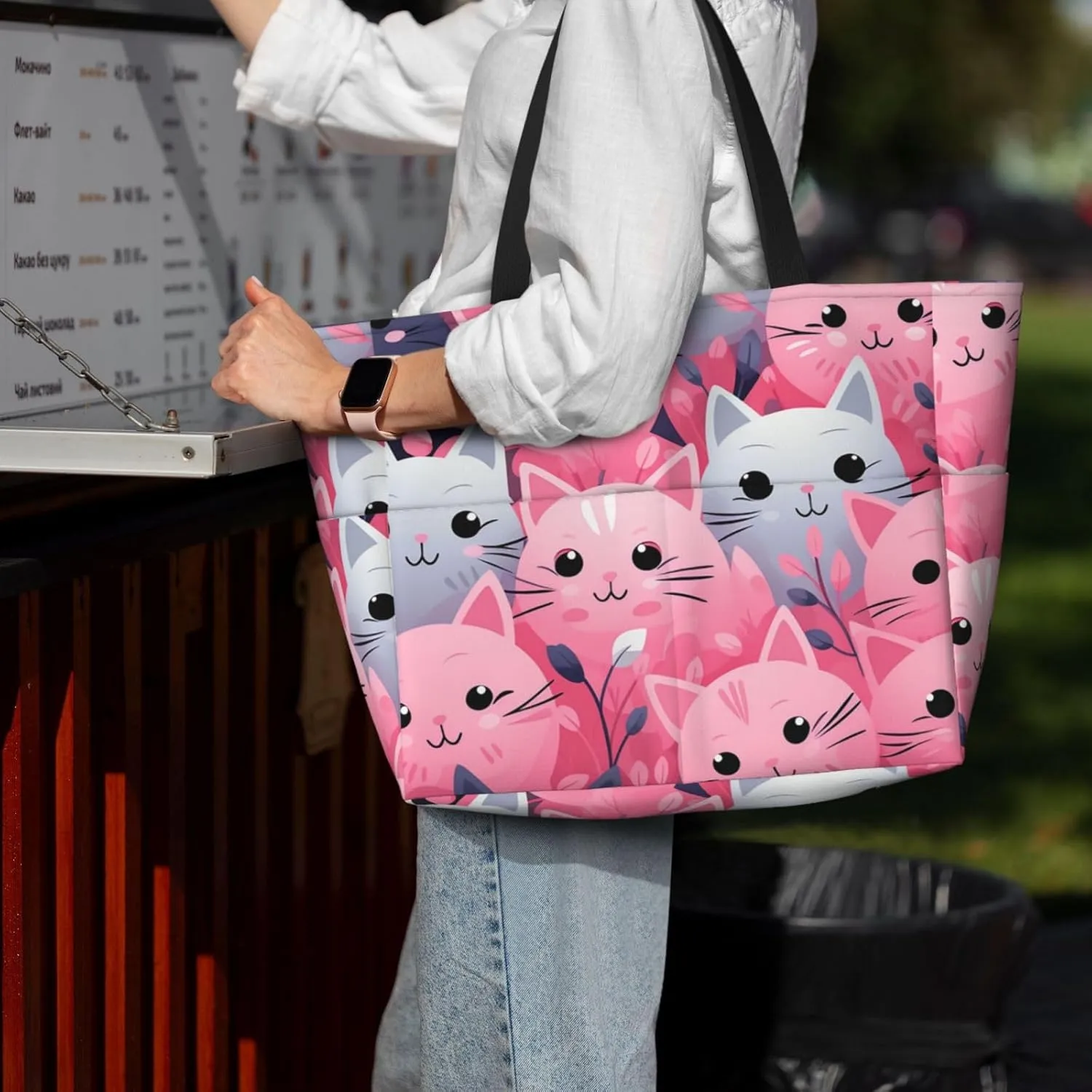 Beach Tote Bag for Women Oversized Travel Weekender Bags Vinyl Records Waterproof Pool Bag Beach Accessories