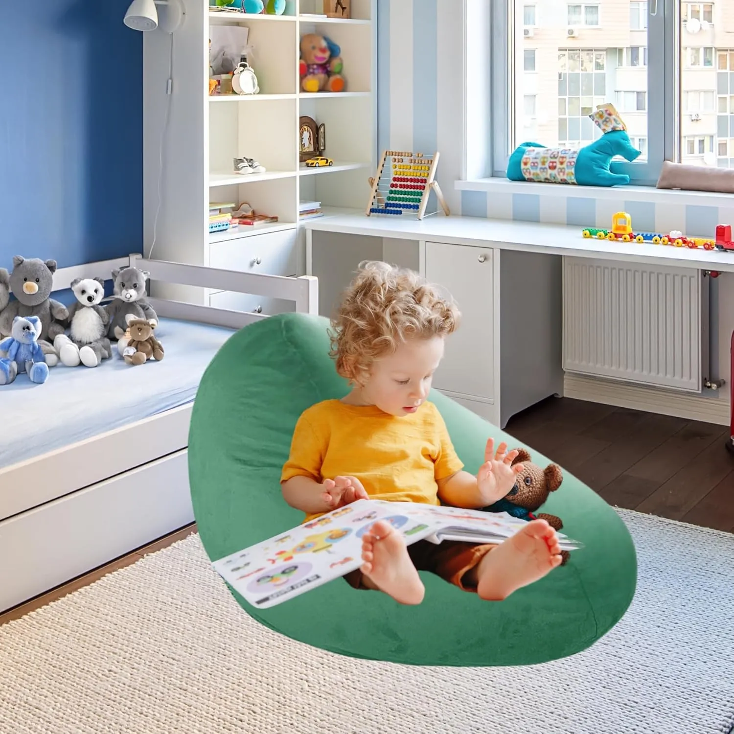 Bean Bag Stuffed Animal Storage Or Cover | No Filler | Double Stitched | Durable Zipper | Premium Microsuede