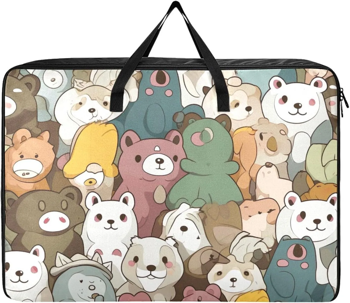 Bears Storage Bag, 27.5x19.7x11 in, Reusable and Sustainable Zippered Storage Bag for Moving
