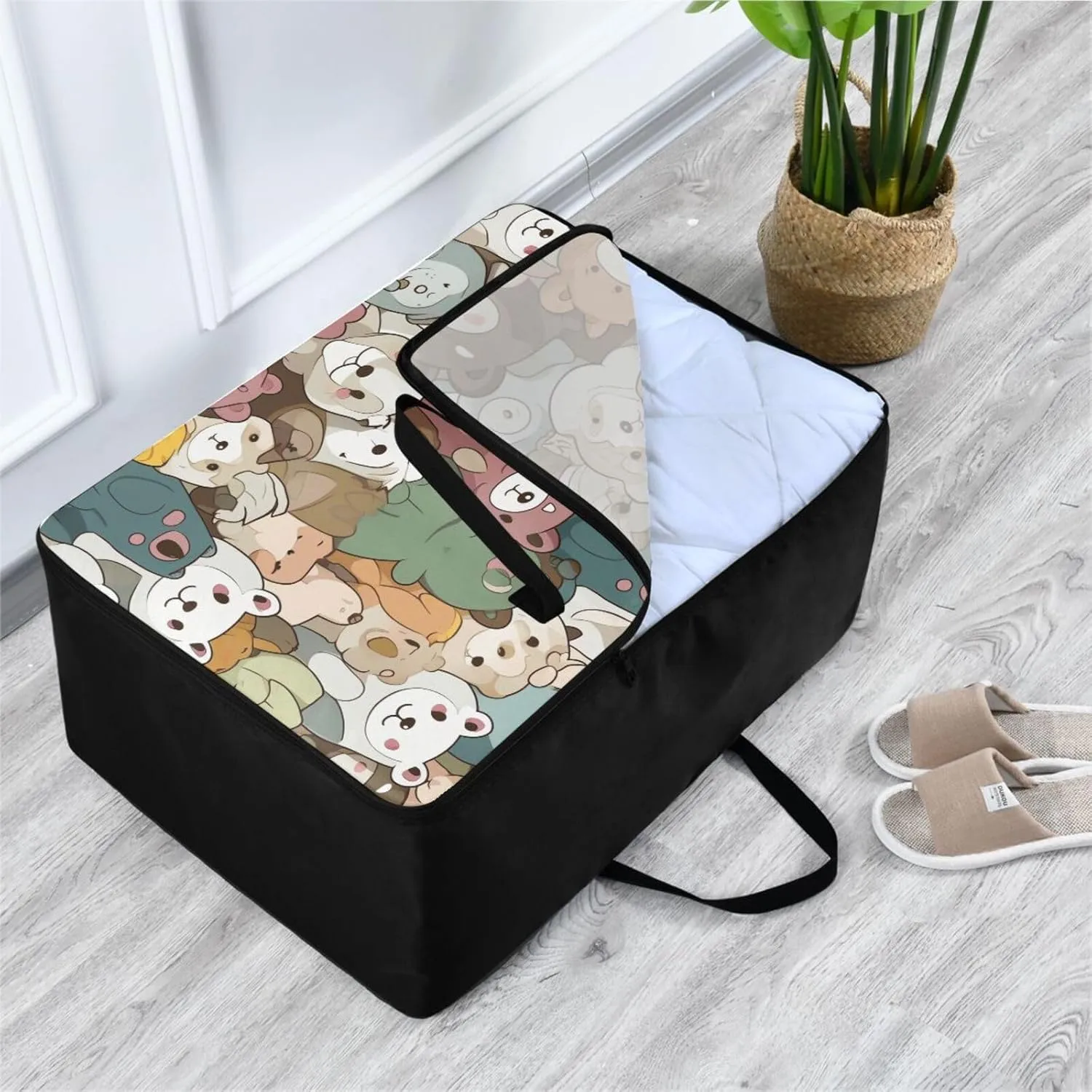 Bears Storage Bag, 27.5x19.7x11 in, Reusable and Sustainable Zippered Storage Bag for Moving