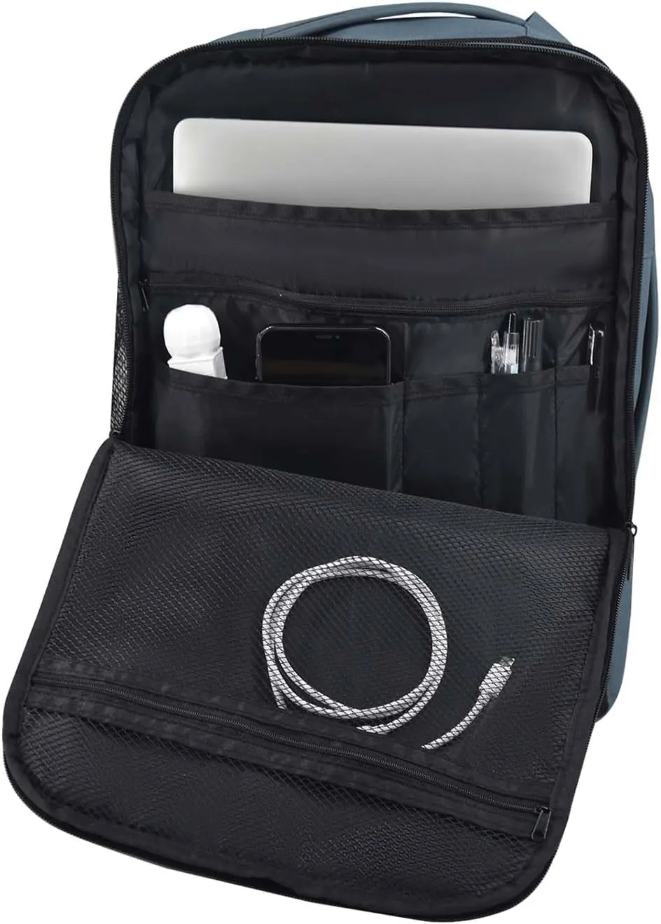 Bellanca Air Canada And WestJet Personal Item Size Backpack Under Seat Carry-on Bag Flair Airlines Hand Luggage British Airways KLM (Blue, 40x30x15cm)