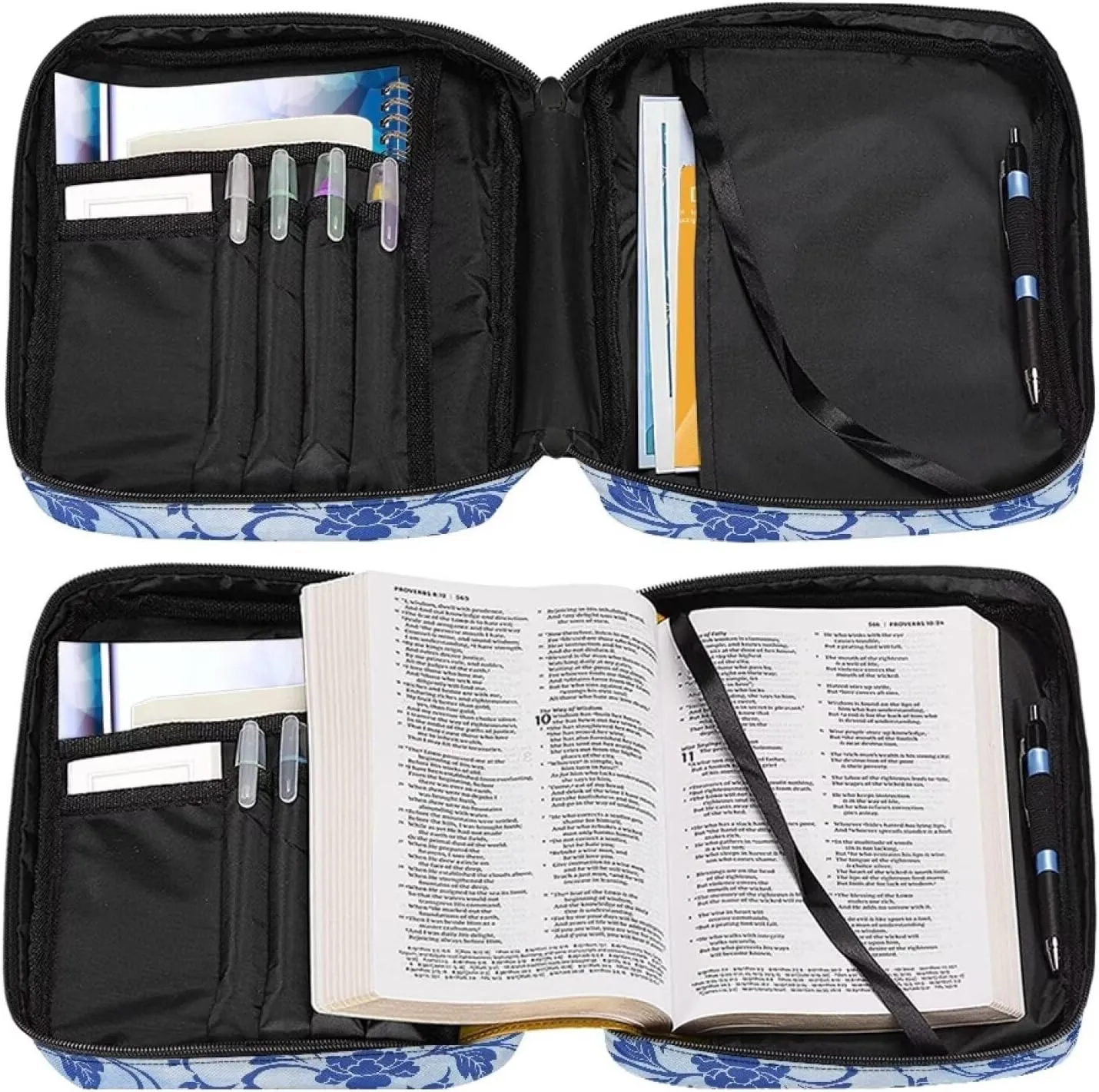Bible Tote Bags for Women Men Bible Covers for Women Men with Pockets Western Bible Case Book Covers for Bibles