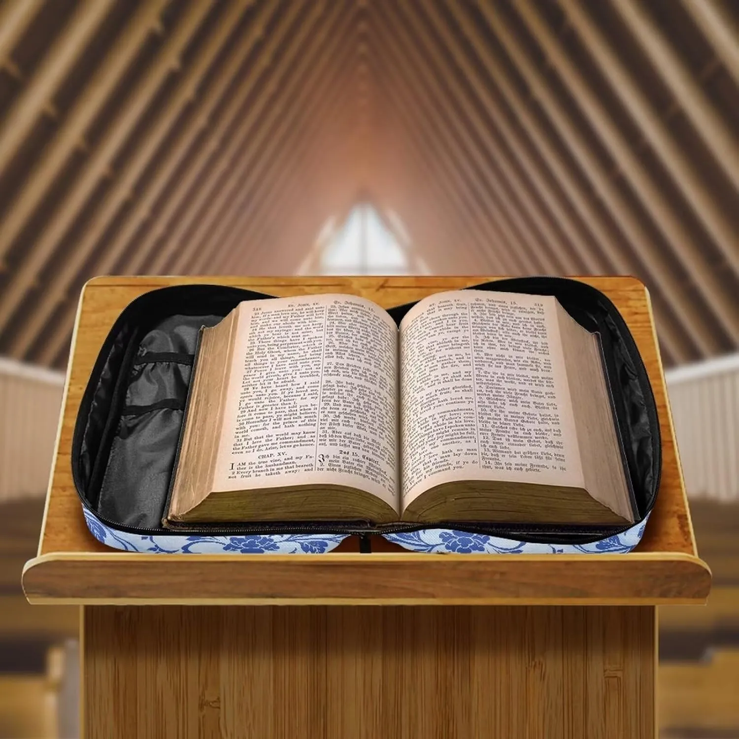 Bible Tote Bags for Women Men Bible Covers for Women Men with Pockets Western Bible Case Book Covers for Bibles
