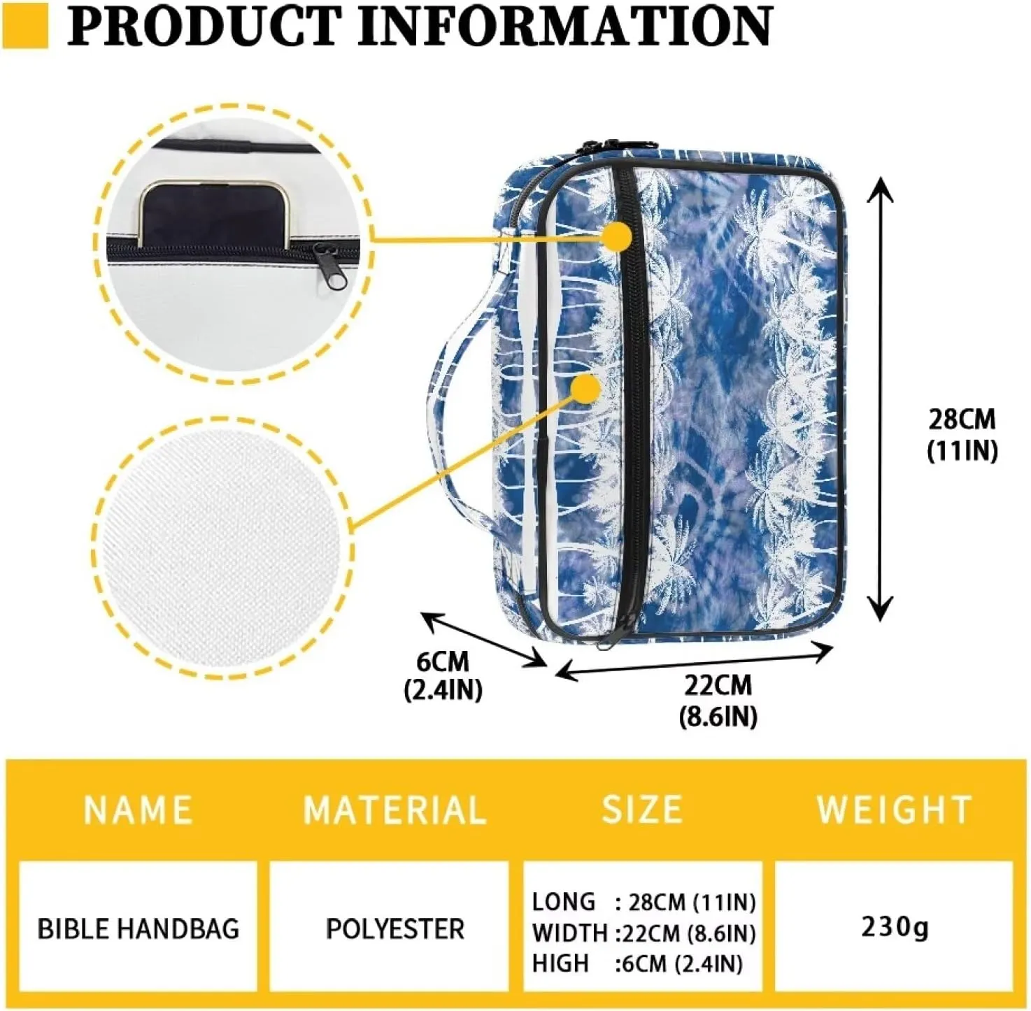 Bible Tote Bags for Women Men Bible Covers for Women Men with Pockets Western Bible Case Book Covers for Bibles