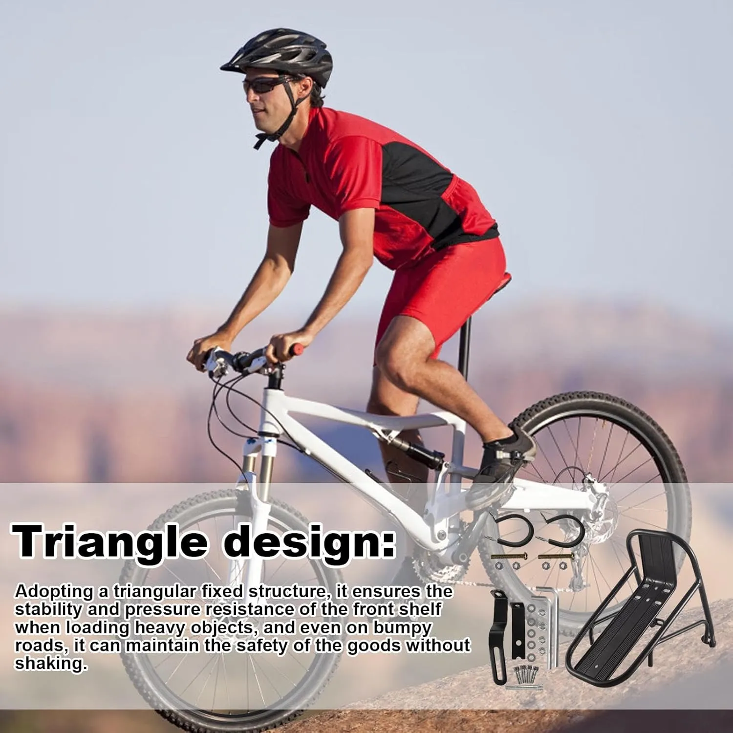 Bicycle Pannier Rack - Water Resistant Non-Slip Pannier Rack - Travel Thickened Pannier Rack Stand for Bicycle Equipment for Commuting, Shopping