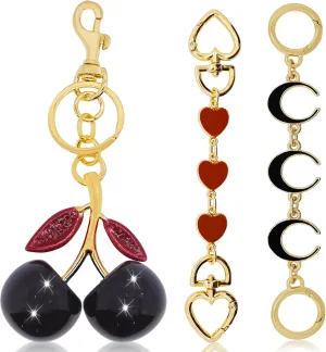 BIHRTC Cherry Bag Charm Bag Extender Chain Strap Replacement Accessories Bag Charms for Purses Bags Handbags