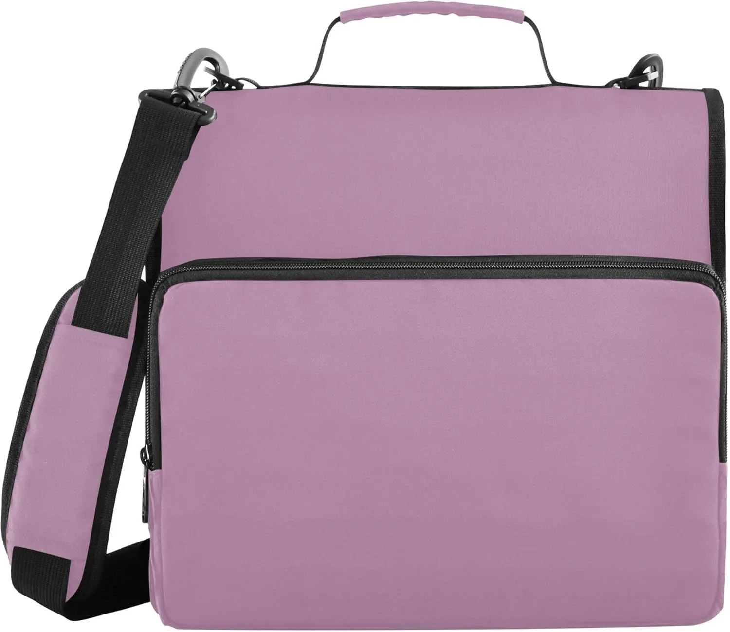 Binder Zipper Organizer Opera Mauve Purple 1.5 Inch Binders 3 Ring Heavy Duty Student School Binder Bag with Shoulder Strap Portfolio Hold 500 Sheets Holder