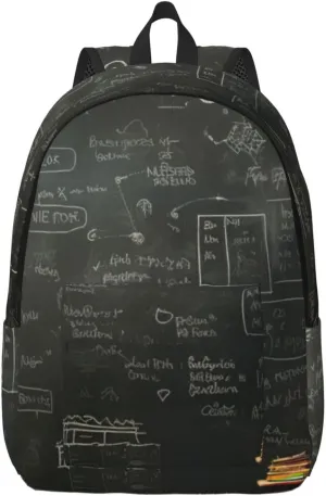 Blackboard wallpaper Canvas Casual Lightweight Duffel Bag, Fashion Duffel Bag, Unisex Travel Backpack