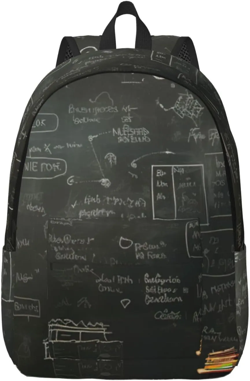 Blackboard wallpaper Canvas Casual Lightweight Duffel Bag, Fashion Duffel Bag, Unisex Travel Backpack