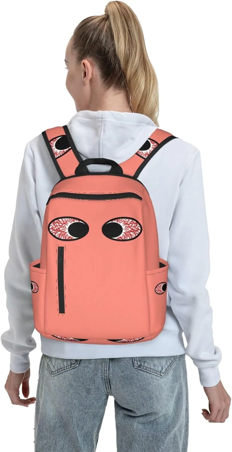 Bloodshot Eyeball Eyes To Eyes Casual Backpacks Large Capacity Laptop Backpack Sports Rucksack Travel Daypack Adjustable Shoulder Strap Work Bag for Outdoor Camping