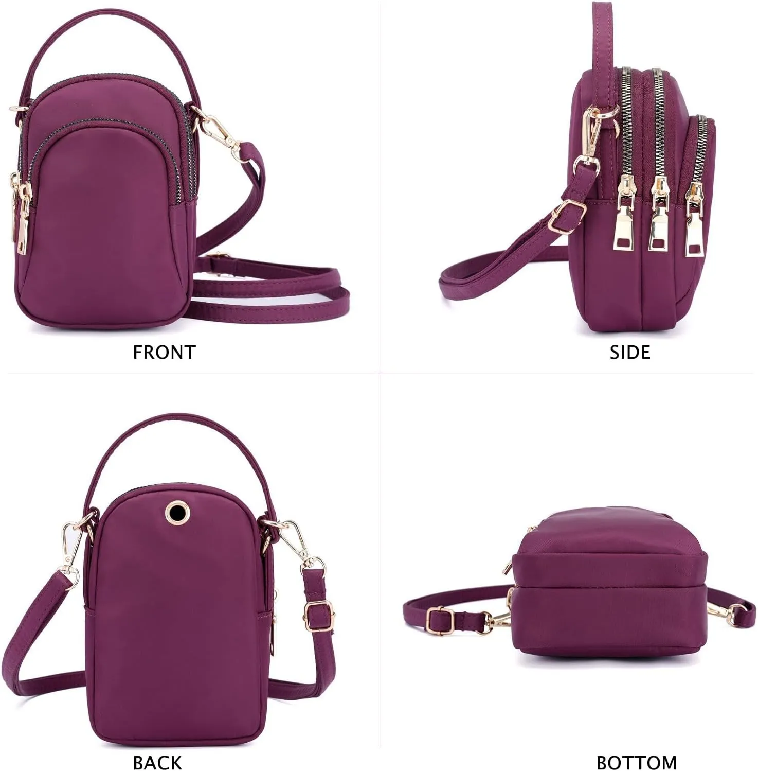 Blostirno Women's Small Crossbody Bags Purses Mini Shoulder Cell Phone Wallet Handbag Purse