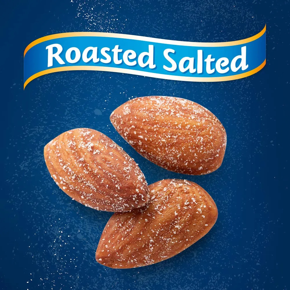Blue Diamond Almonds, Roasted Salted Flavored Snack Nuts, Single Serve Bags (1.5 Oz. Tubes, Pack of 12)