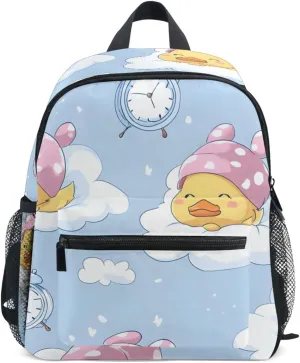 Bolaz Upgraded Backpack for School Teenagers Girls Boys-Duck Sleeping Pattern,Travel Bag with Chest Buckle and Whistle