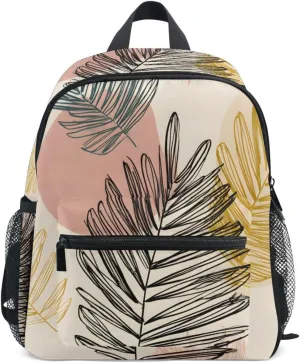 Bolaz Upgraded Backpack for School Teenagers Girls Boys-Palm Leaves Lines Pattern,Travel Bag with Chest Buckle and Whistle