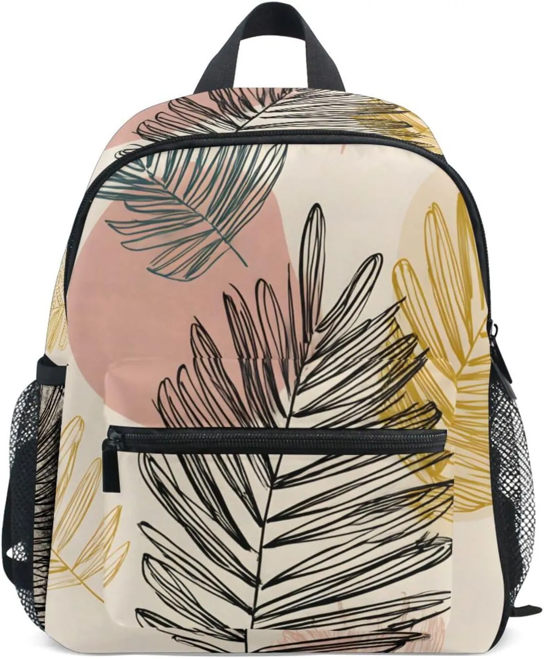 Bolaz Upgraded Backpack for School Teenagers Girls Boys-Palm Leaves Lines Pattern,Travel Bag with Chest Buckle and Whistle