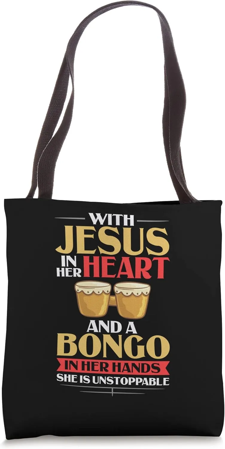 Bongo Drum Music Instrument Lesson Player Beginner Tote Bag