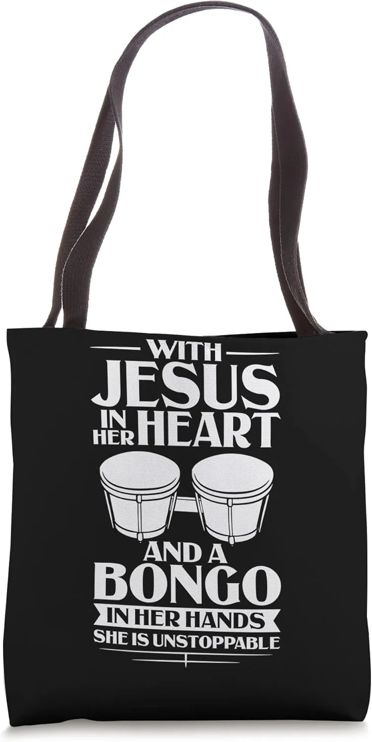 Bongo Drum Music Instrument Lesson Player Beginner Tote Bag