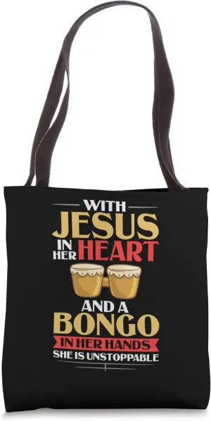 Bongo Drum Music Instrument Lesson Player Beginner Tote Bag