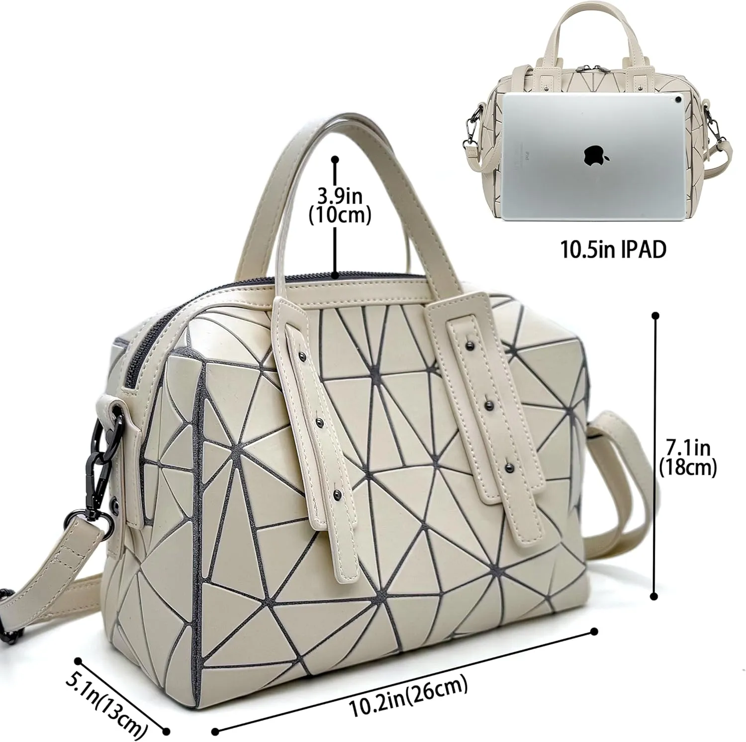 Boston Geometric Handbag and Crossbody Bag - Shoulder Bag