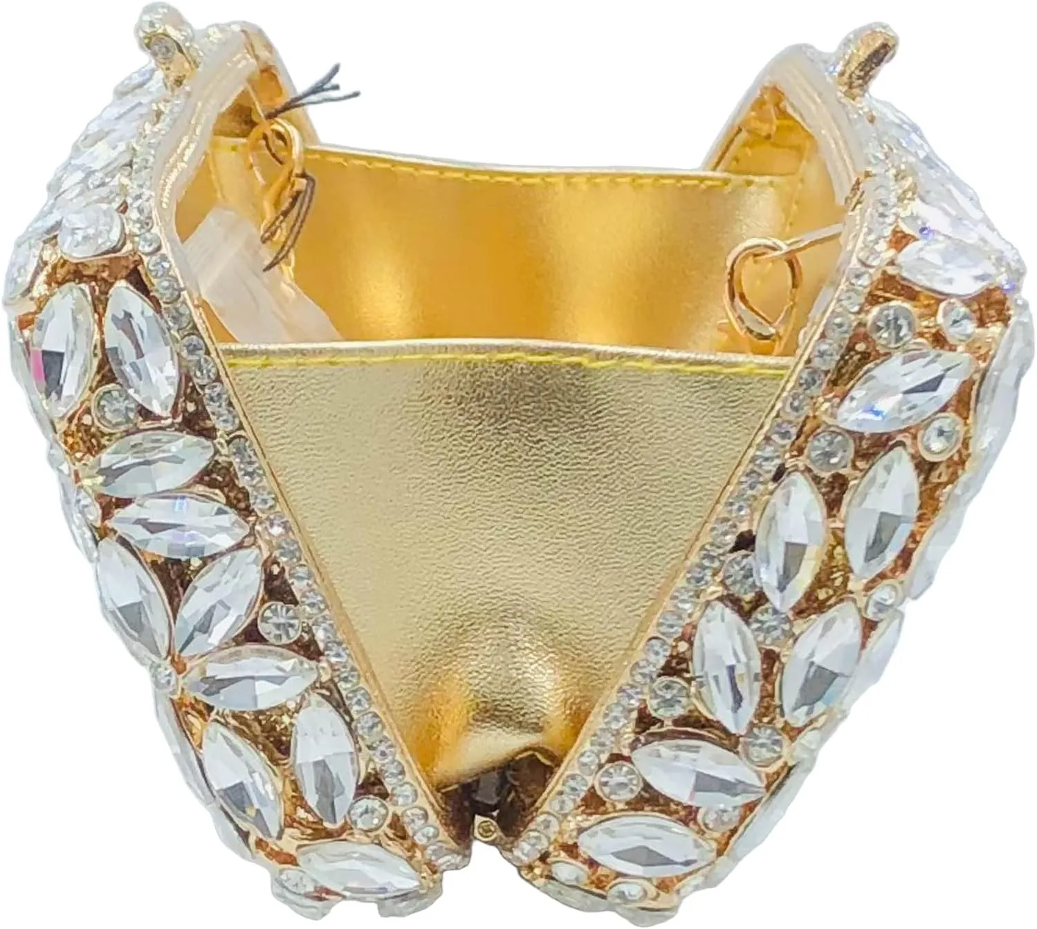 Boutique De FGG Women Crystal Clutch Bag Minaudiere Box Handbag Party Prom Rhinestone Clutch Purse Wedding Bag, Mini