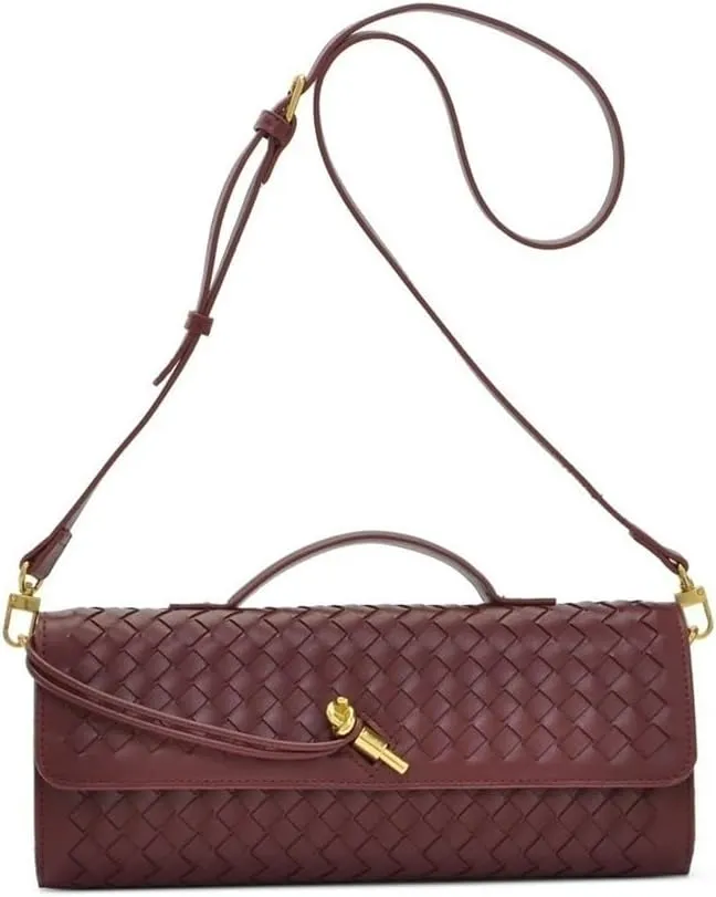 Braided Bag Shoulder Horizontal Clutch Bag Ladies Crossbody Bag