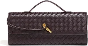 Braided Bag Shoulder Horizontal Clutch Bag Ladies Crossbody Bag