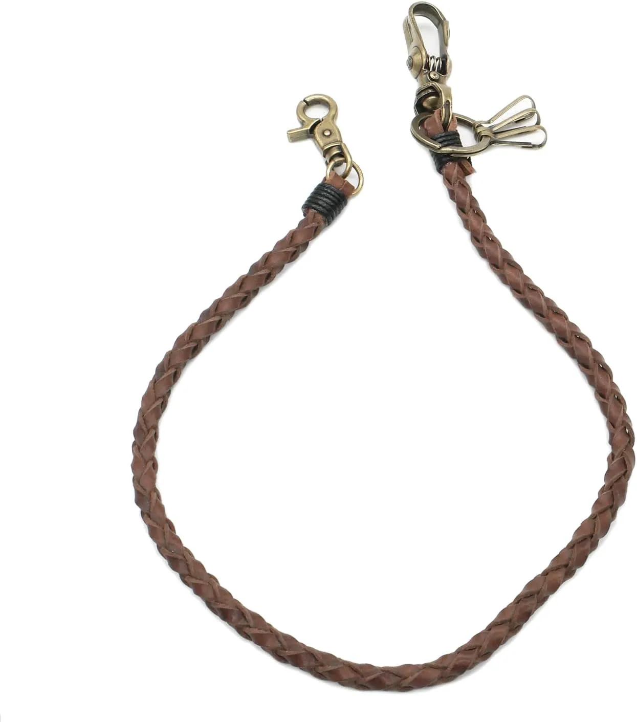 Braided Genuine leather wallet chain Biker Punk Key chains
