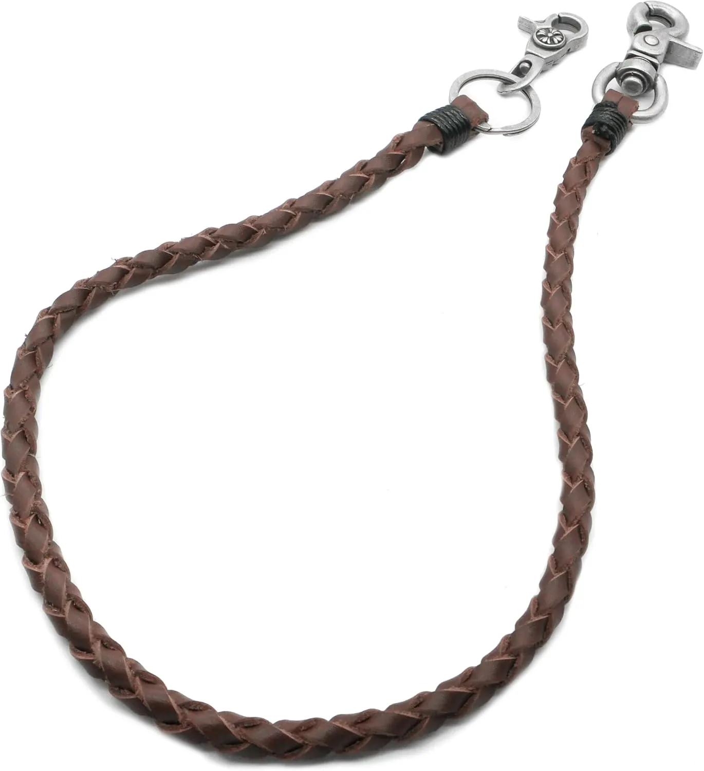 Braided Genuine leather wallet chain Biker Punk Key chains