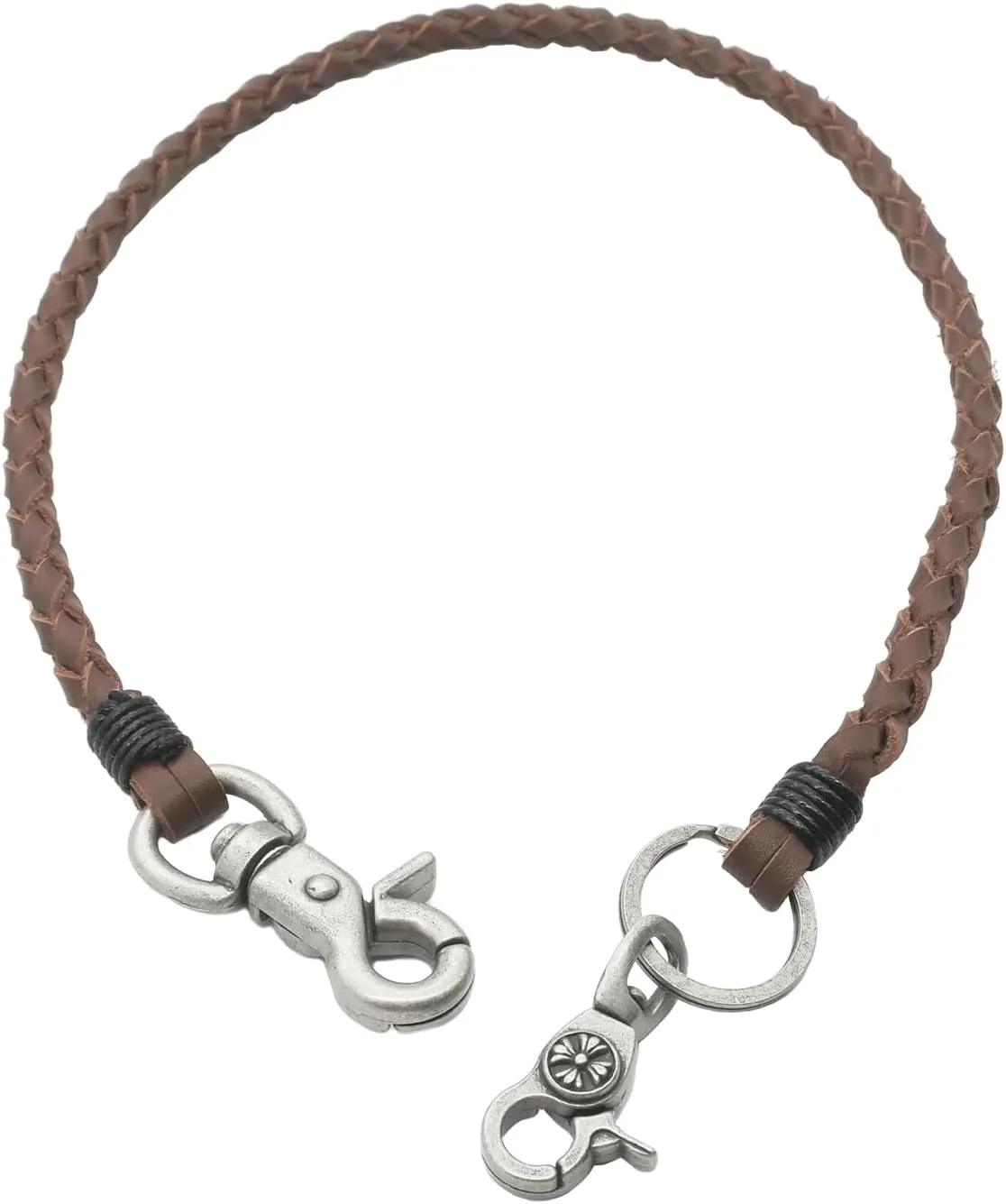 Braided Genuine leather wallet chain Biker Punk Key chains