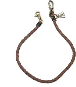 Braided Genuine leather wallet chain Biker Punk Key chains