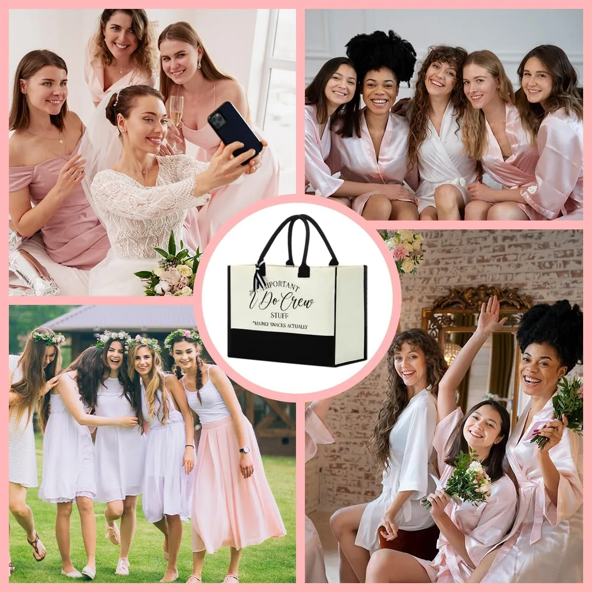 Bride Bridesmaid Mother of The Bride Mother of The Groom Gifts for Women Canvas Tote Bag