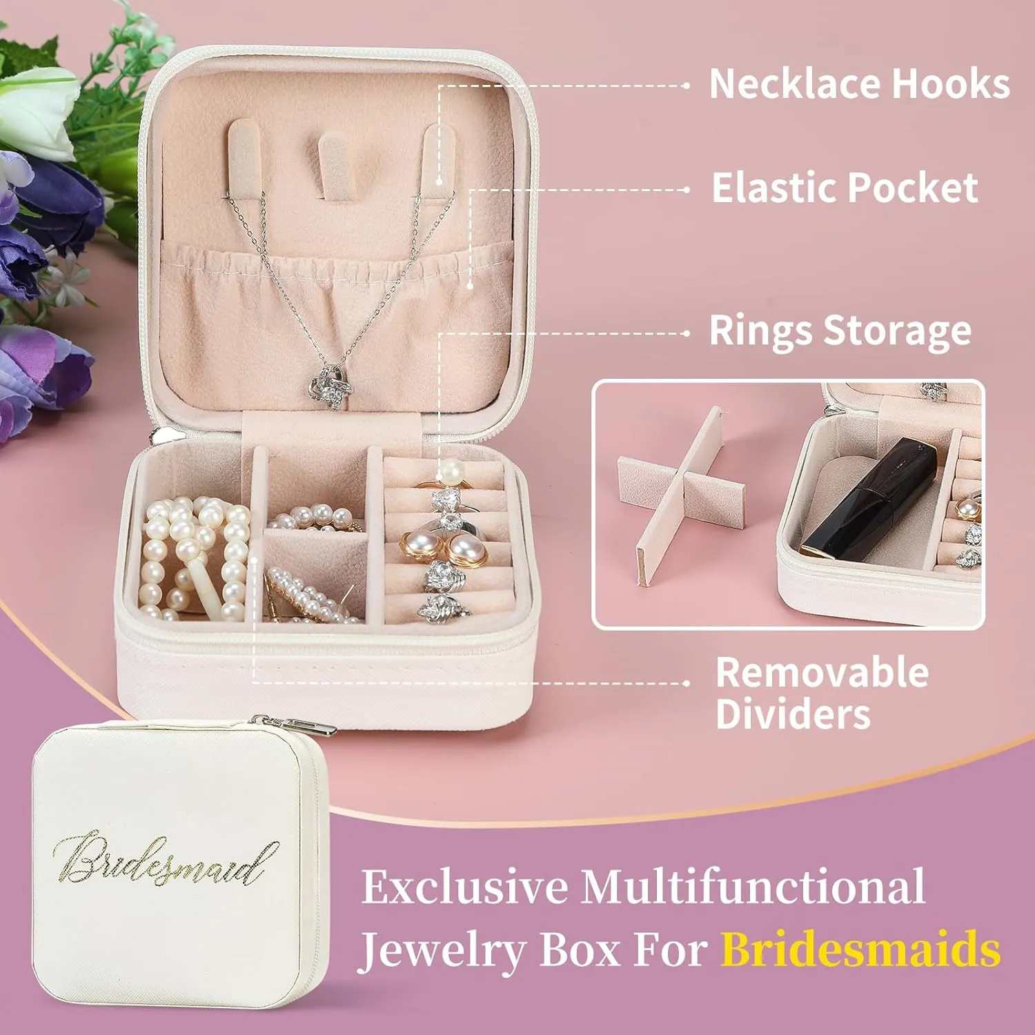 Bridesmaid Proposal Gifts box,will you be my bridesmaid Gifts box Set of 11 Goodies,16 oz Glass Cup,bridesmaid jewelry box,travel Cosmetic Makeup Bags Makeup Brushes Eggs Invited Cards