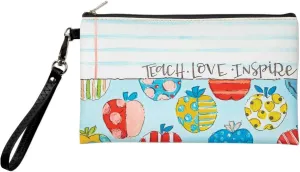 Brownlow Gifts Simple Inspirations Canvas Zippered Bag, 8.5 x 5-Inches, Teach