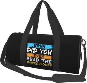 Bruh Did You Even Read The Directions Duffel Bag Gym Bag Travel Sports Tote Large Foldable Beach Swim Yoga9