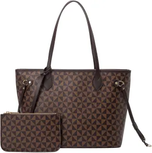 BTYAW Handbags for Women Designer Fashion Purses Top Handle Satchel Shoulder Bags 2pcs with Small Wallet