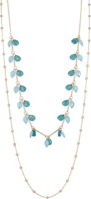 BULINLIN Layered Gold Long Necklaces for Women Long Beaded Chain Necklace Costume Gold Jewelry Mothers Day Gifts for Mom