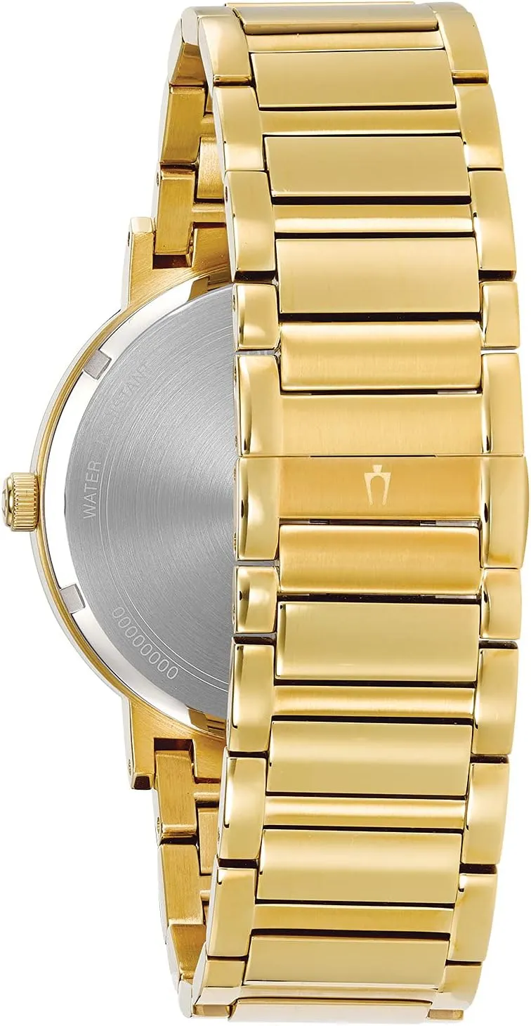 Bulova Men's 3-Hand Quartz Watch with Diamond Dial and Edge to Edge Crystal
