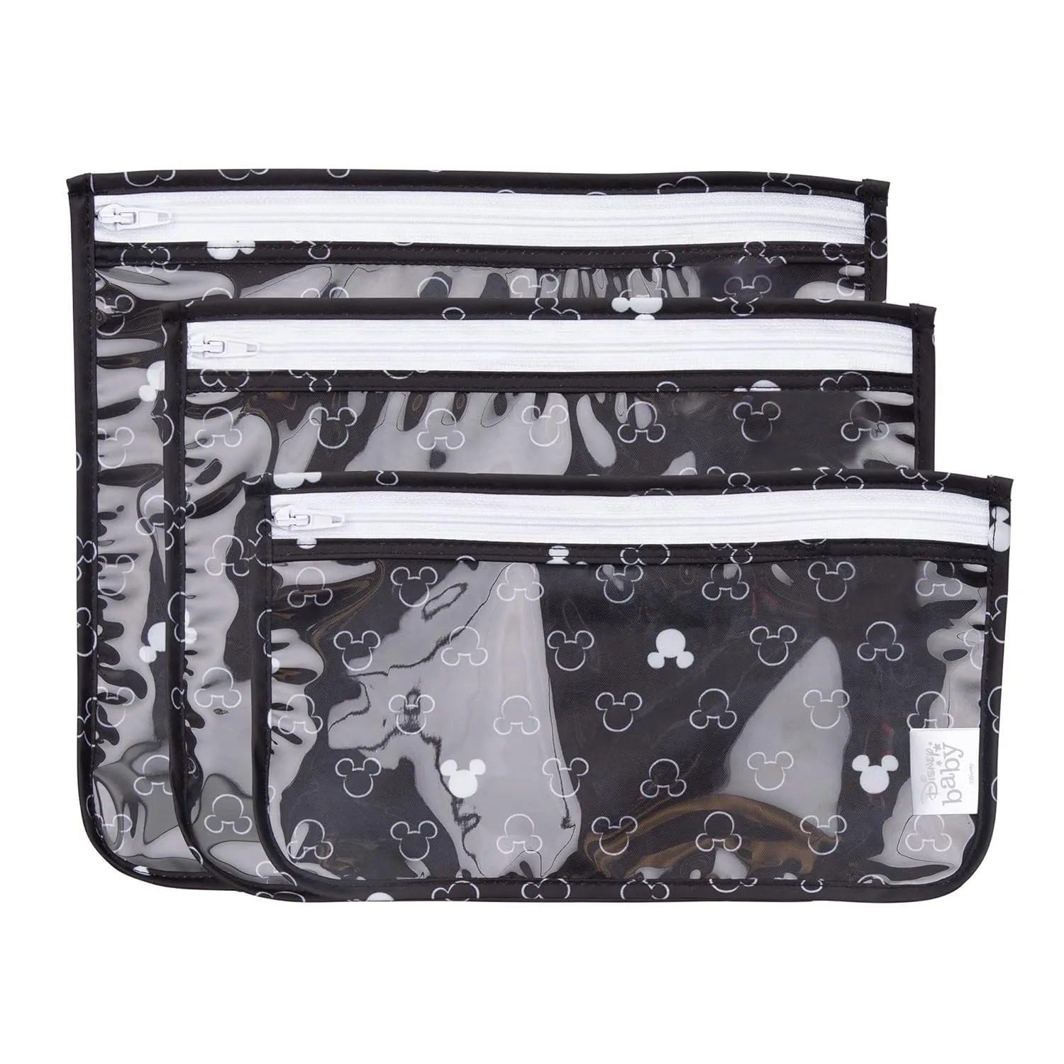 Bumkins Disney Travel Bag Set of 3 Sizes Mickey Mouse TSA Approved Pouch & Waterproof Wet Bag Mickey Mouse