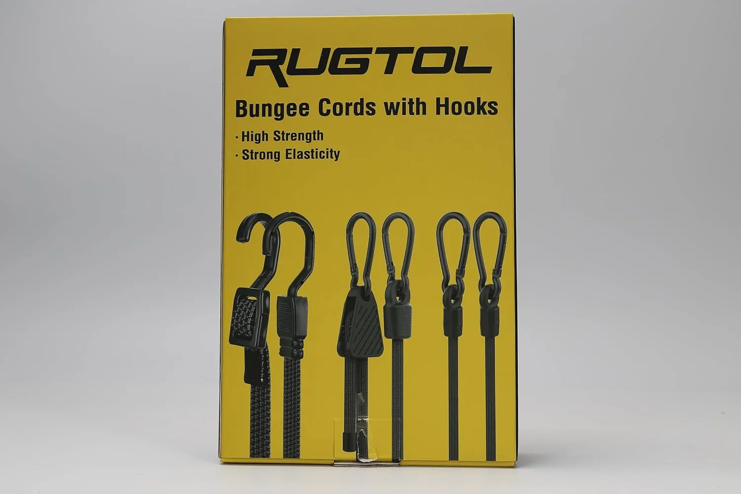 Bungee Cords with Hooks Heavy Duty, Flat Adjustable Bungee Cords with Hooks 40 Inch, Rubber Black Bungee Straps with Buckle Hooks for Outdoor, Camping, Tarps, Bike Rack, Tent, Truck, 4 Pack
