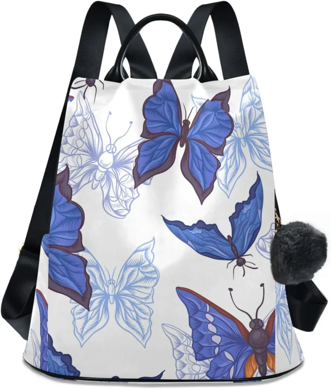 Butterfly Backpack for Women Fashion Casual Daypack Backpack Small Backpack Purse 13.4 X 5.9 X 15in Pattern 1